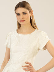 Cocktailkleid Mini - creme - Weiß