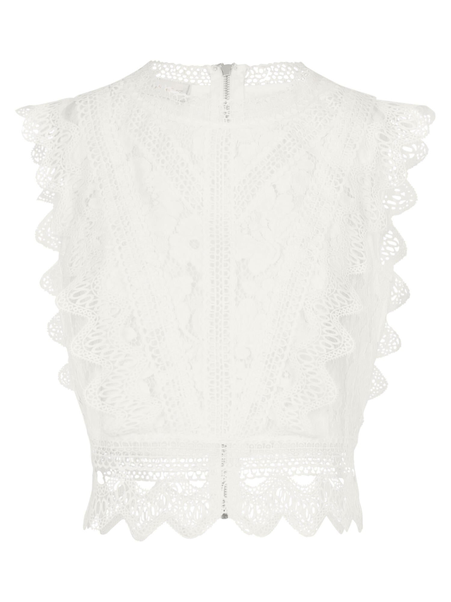 Top aus Spitze - creme - Weiß