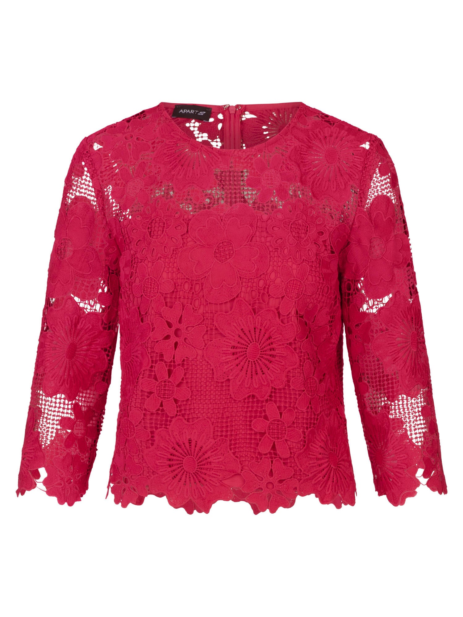 Bluse aus Spitze - pink - Pink