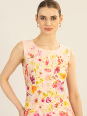 Etuikleid Mini mit floralem Muster - rose-multicolor - Rosa