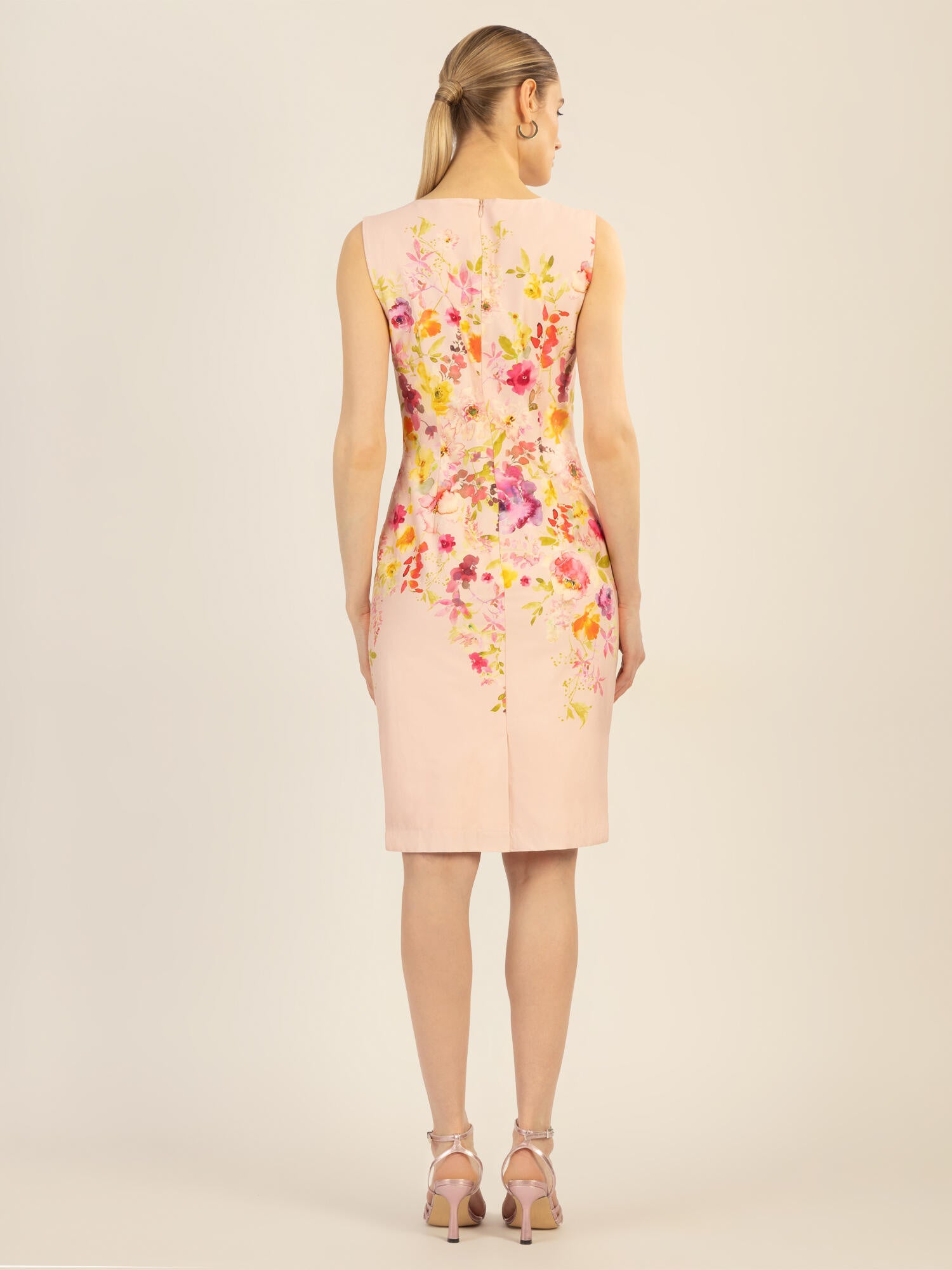 Etuikleid Mini mit floralem Muster - rose-multicolor - Rosa