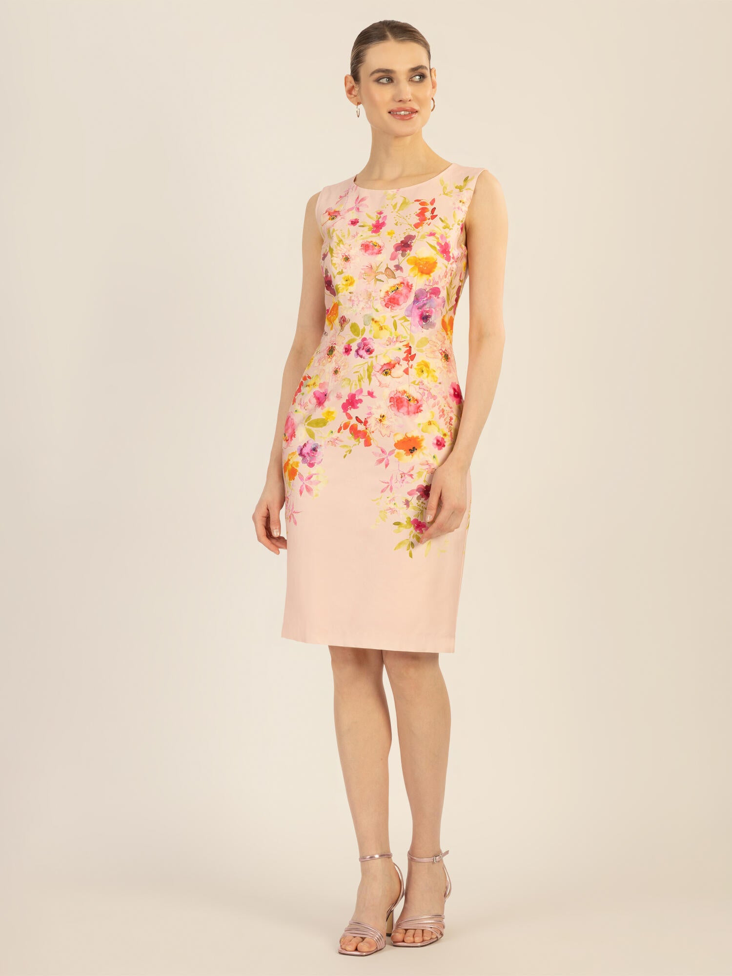 Etuikleid Mini mit floralem Muster - rose-multicolor - Rosa