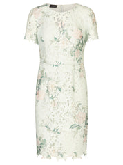 Cocktailkleid aus Spitze - jade-multicolor - Grün