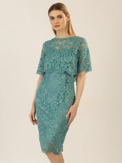 Cocktailkleid aus Spitze - jade - Grün