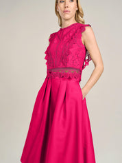 Top aus Spitze - pink - Pink