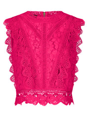 Top aus Spitze - pink - Pink