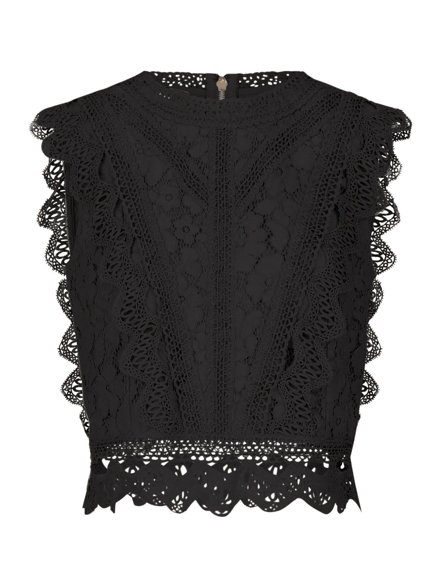 Top aus Spitze - schwarz - Schwarz