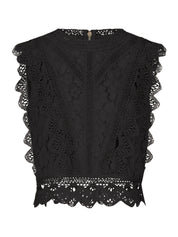 Top aus Spitze - schwarz - Schwarz
