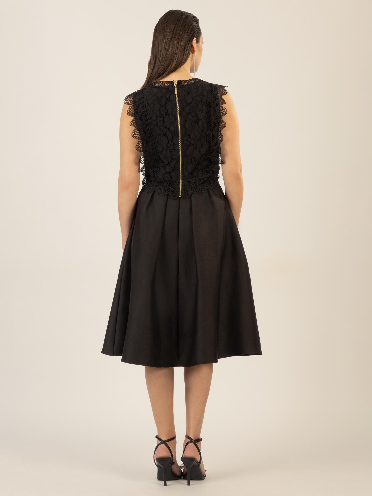 Top aus Spitze - schwarz - Schwarz