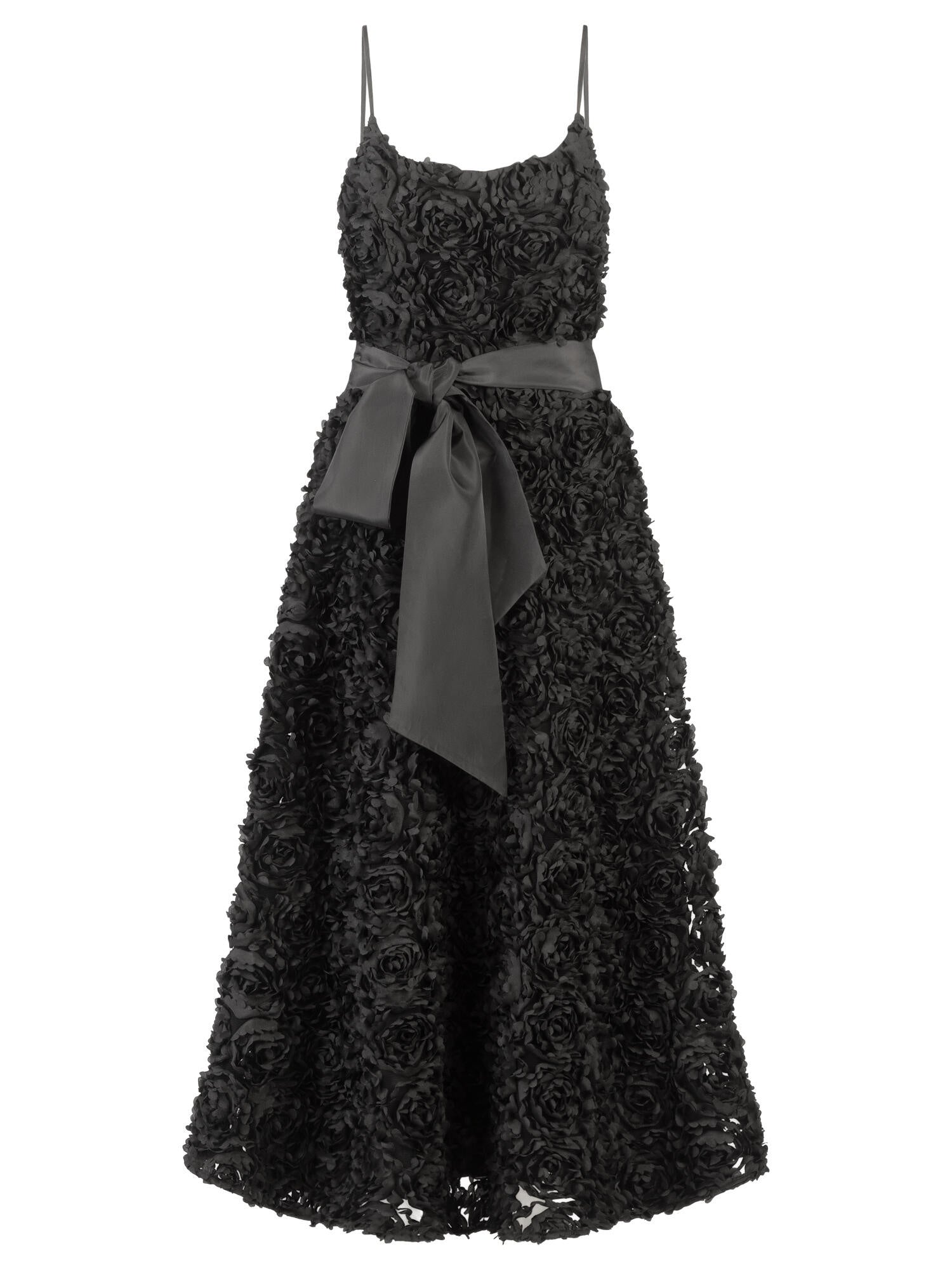 Cocktailkleid Maxi strukturiert - schwarz - Schwarz