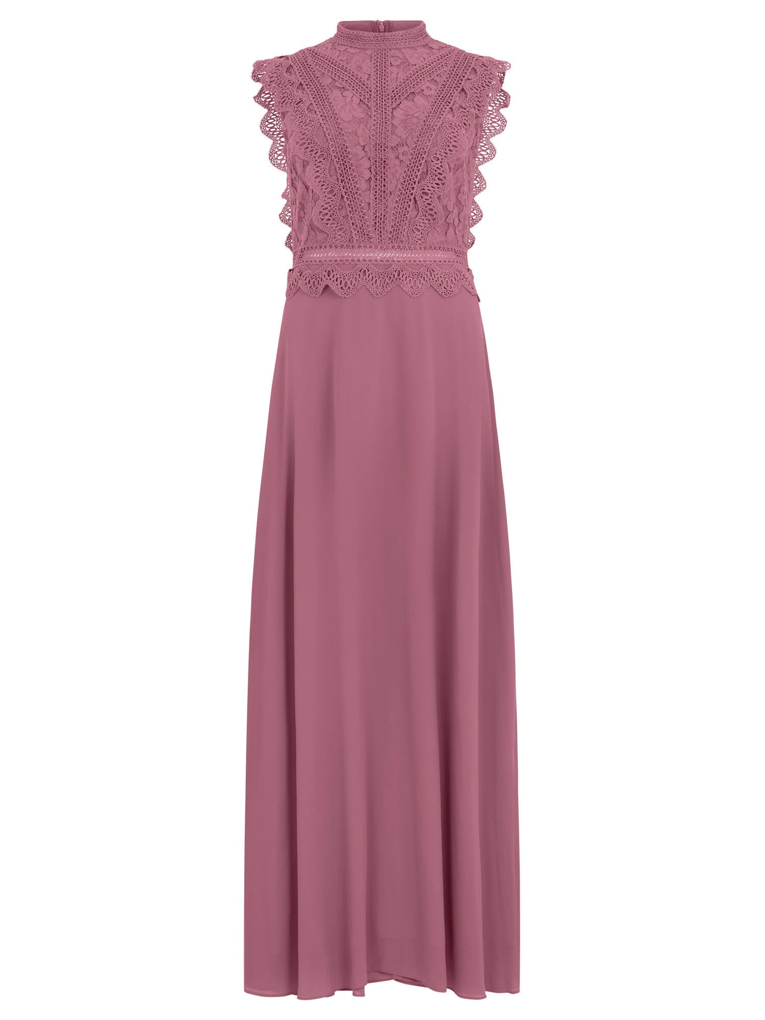 Abendkleid Maxi mit Stehkragen - 41735 - Rosa