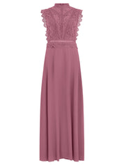 Abendkleid Maxi mit Stehkragen - 41735 - Rosa