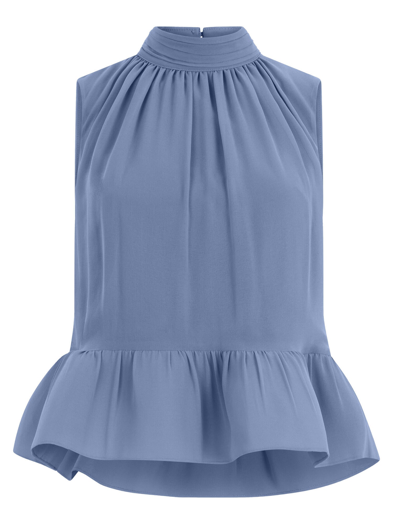 Top aus Volant - 48185 - Blau