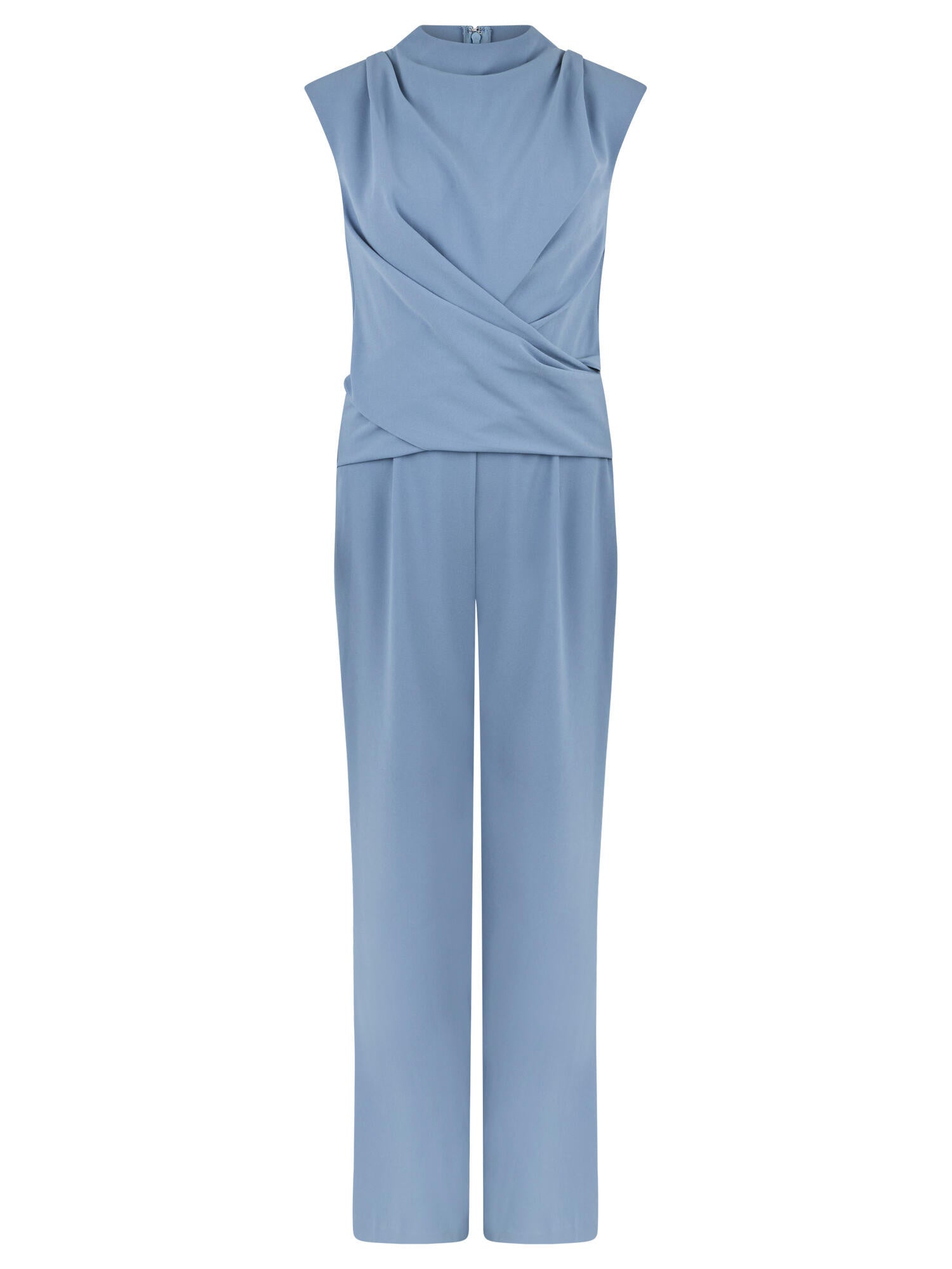 Jumpsuit Maxi mit Stehkragen - 30091 - Blau