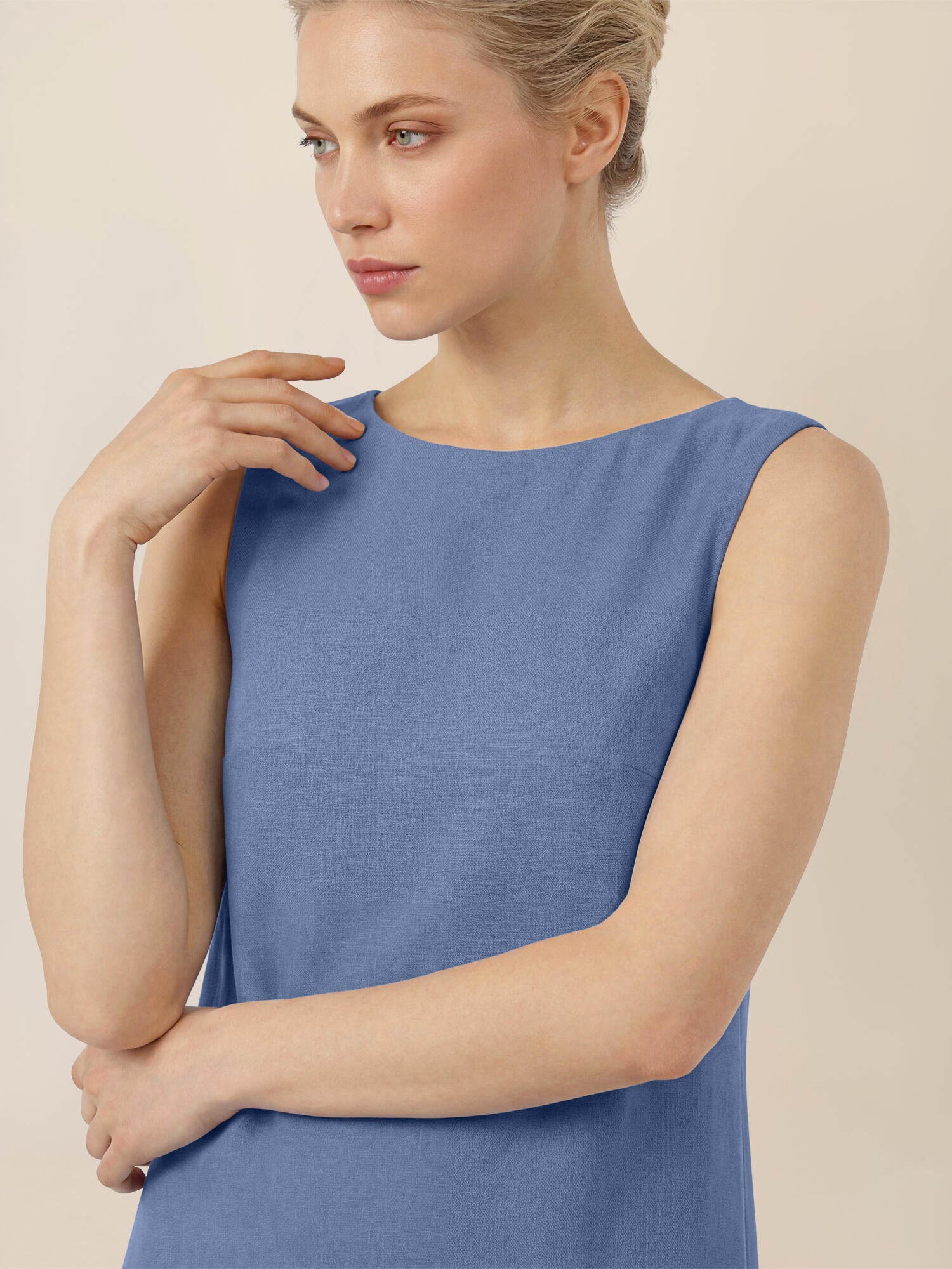 Cocktailkleid Midi mit Federn - 25941 - Blau