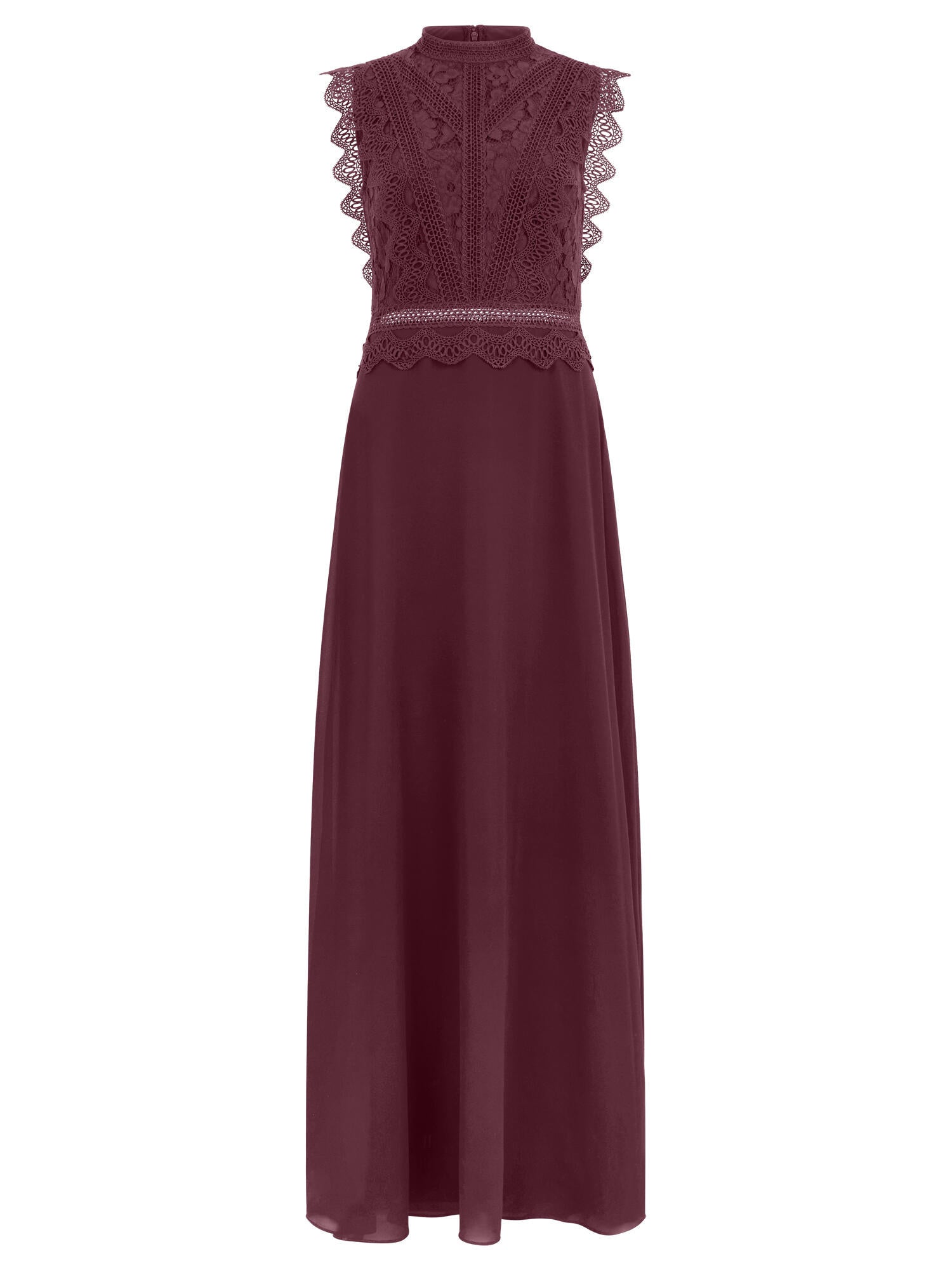 Abendkleid Maxi mit Stehkragen - 57278 - Rot