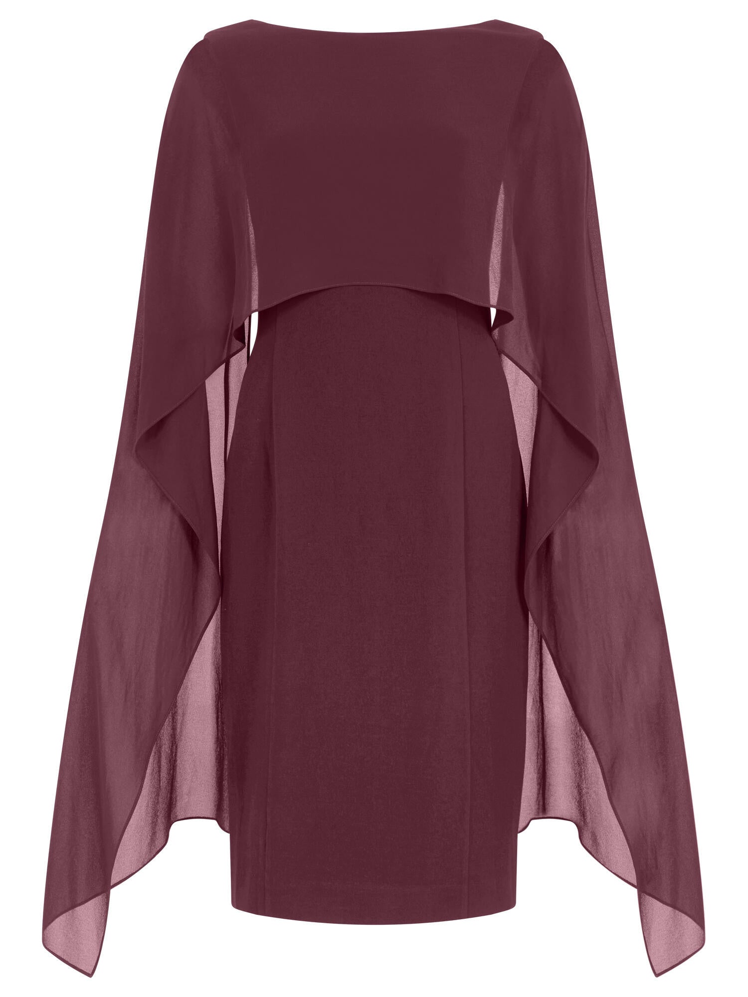 Etuikleid mit Chiffonstola - 69846 - Rot