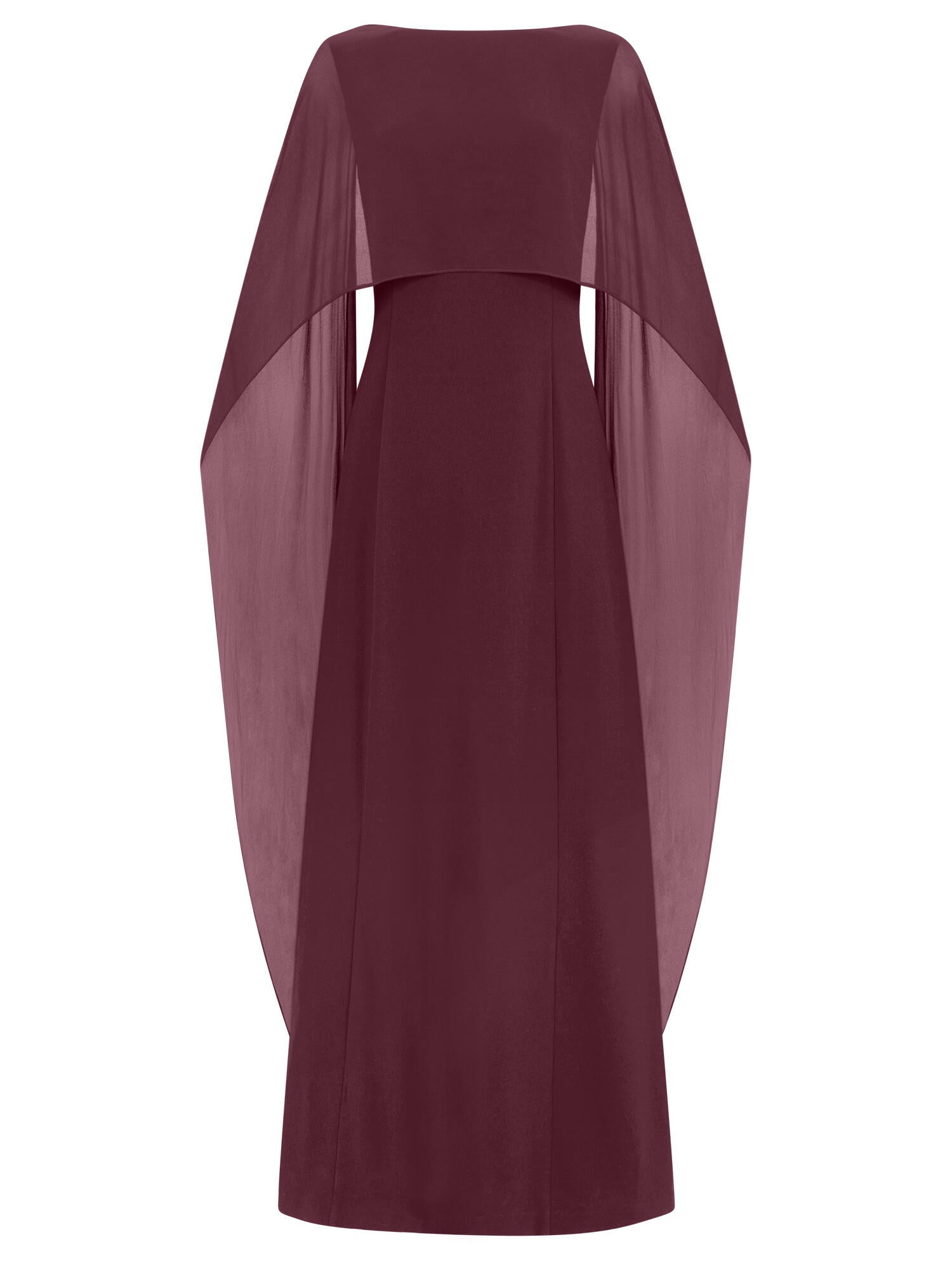 Abendkleid Maxi mit Cape - 55090 - Rot