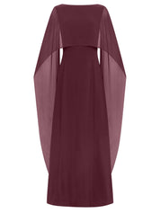 Abendkleid Maxi mit Cape - 55090 - Rot