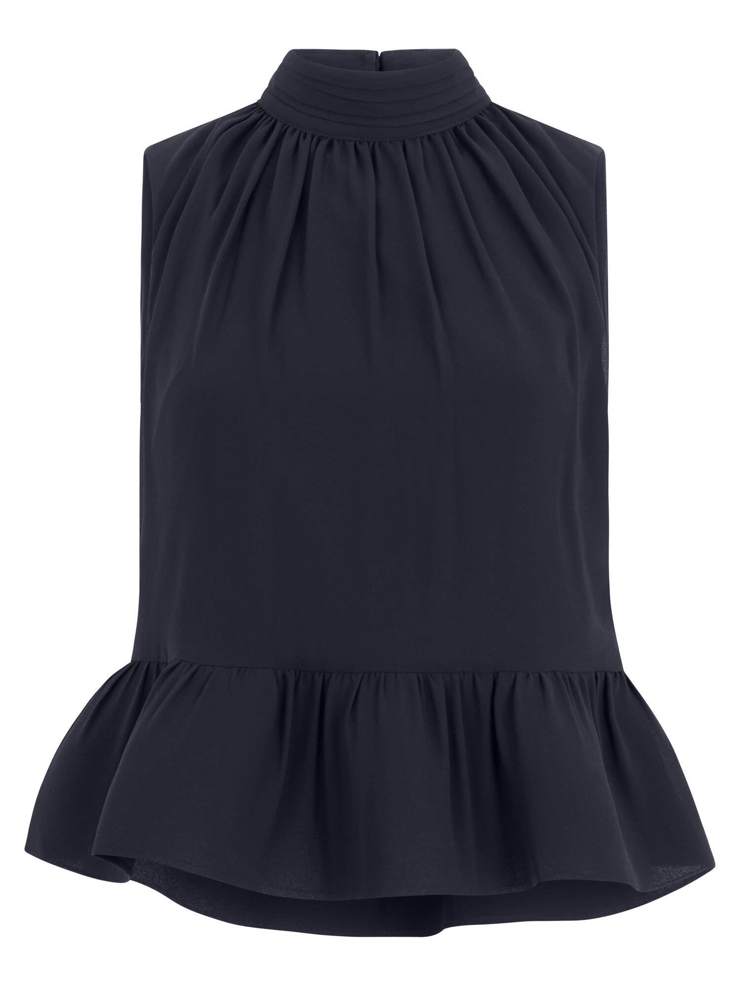 Top mit Volant - 48521 - Blau