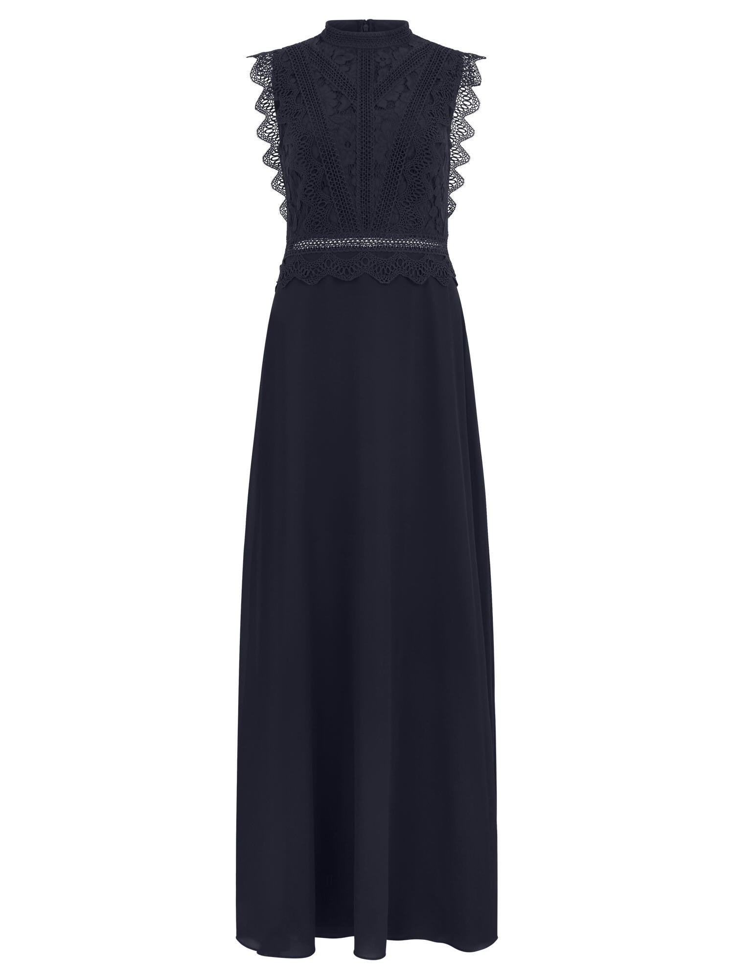 Abendkleid Maxi mit Spitze - 46172 - Blau