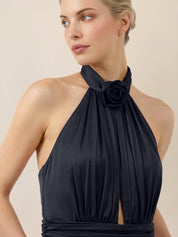 Neckholderkleid Maxi - 42874 - Blau