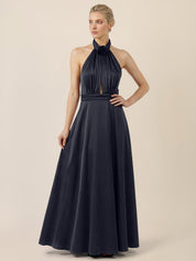 Neckholderkleid Maxi - 42874 - Blau