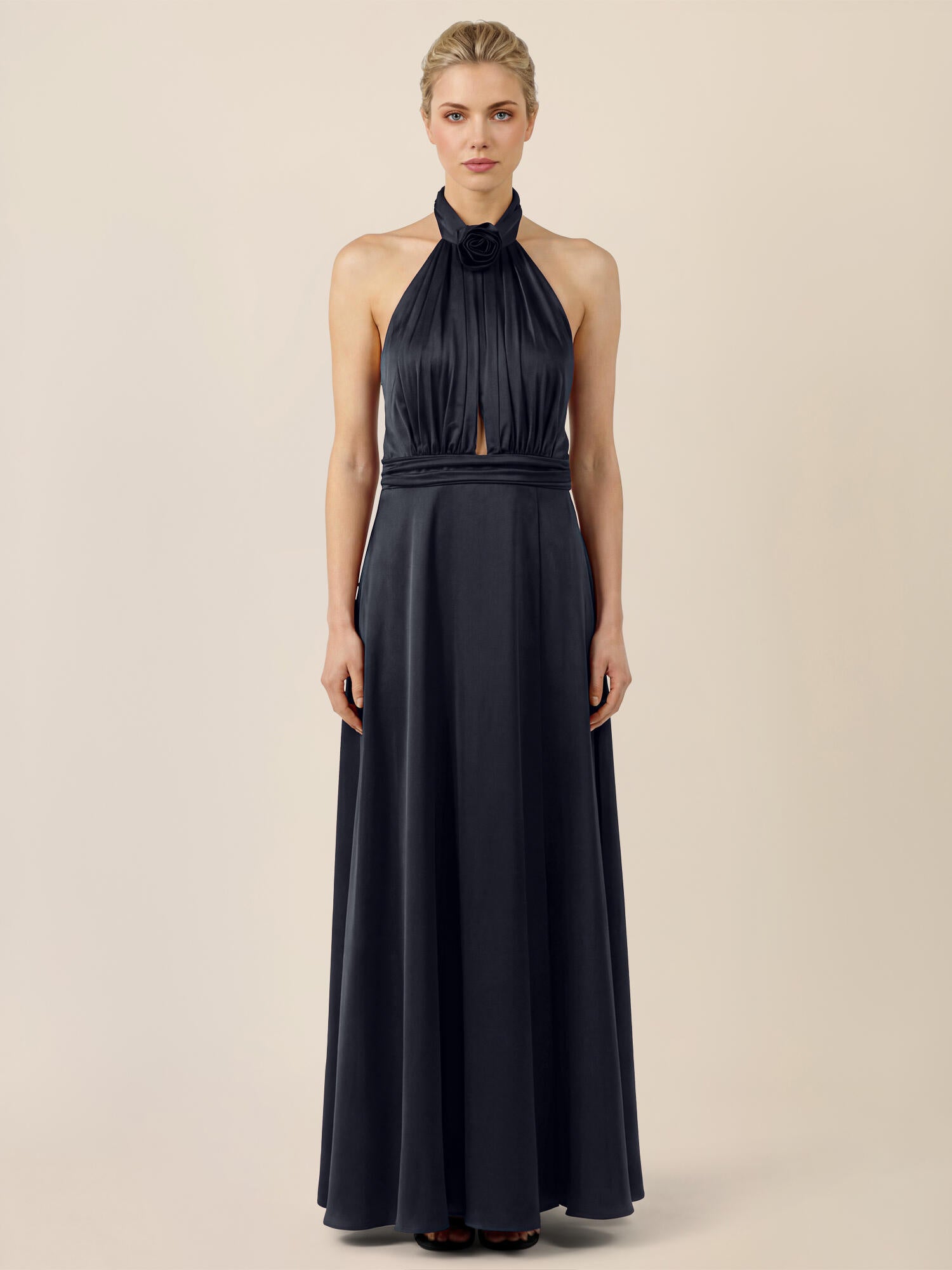 Neckholderkleid Maxi - 42874 - Blau