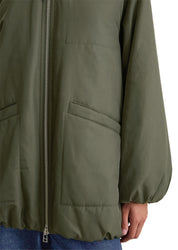 Bomberjacke overzied mit Stehkragen - 0015-Pineneedle - Khaki