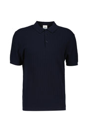 Strickpoloshirt TOBIAS aus Baumwolle - 464 - Blau