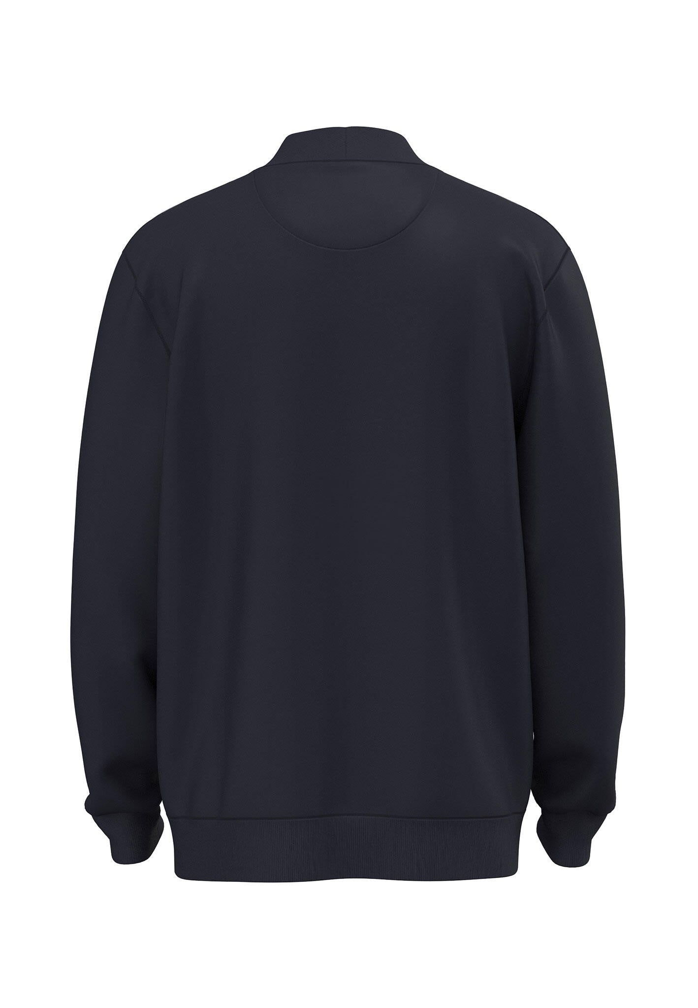 Sweatpullover mit Zip - 685-navy - Blau
