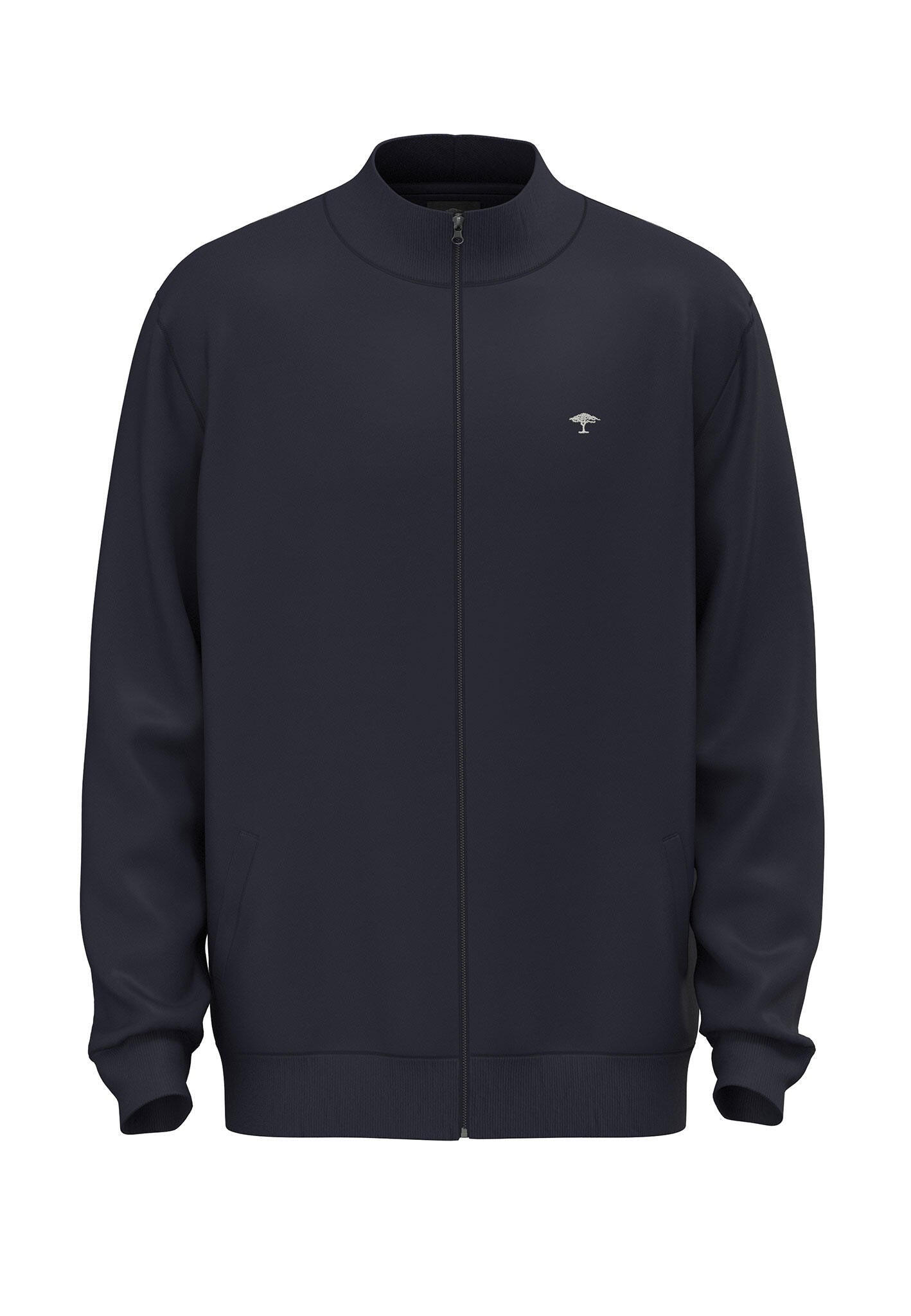 Sweatpullover mit Zip - 685-navy - Blau