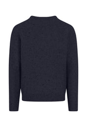 Strickpullover aus Wollmix - 690-navy - Blau