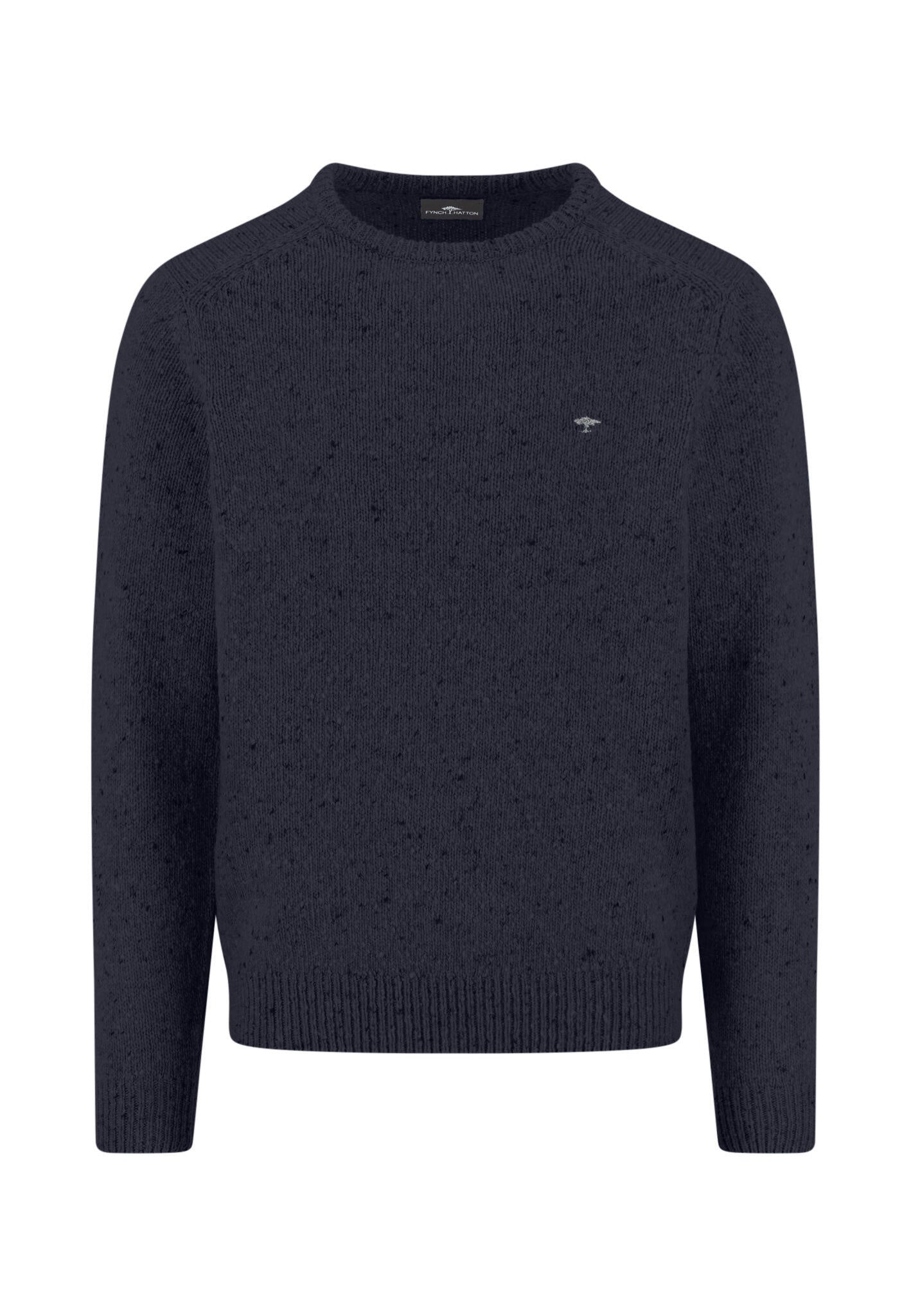 Strickpullover aus Wollmix - 690-navy - Blau