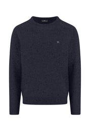 Strickpullover aus Wollmix - 690-navy - Blau