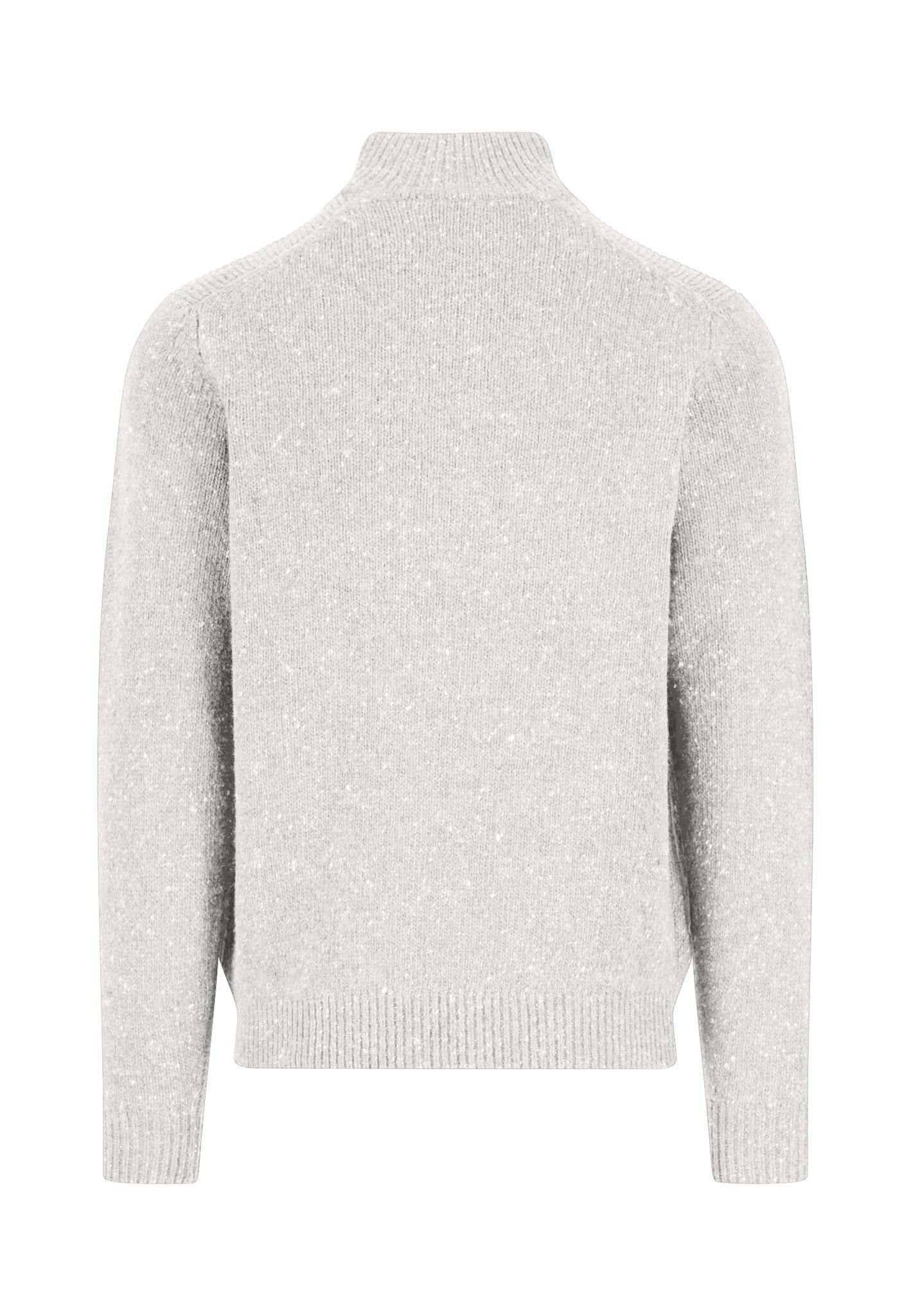 Strickpullover aus Wollmix - 826-winter white - Blau