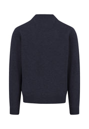 Strickpullover aus Kaschmir - 690-navy - Blau