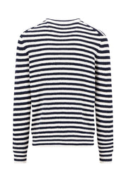 Strickpullover aus Baumwollmix - 824-new offwhite - Blau