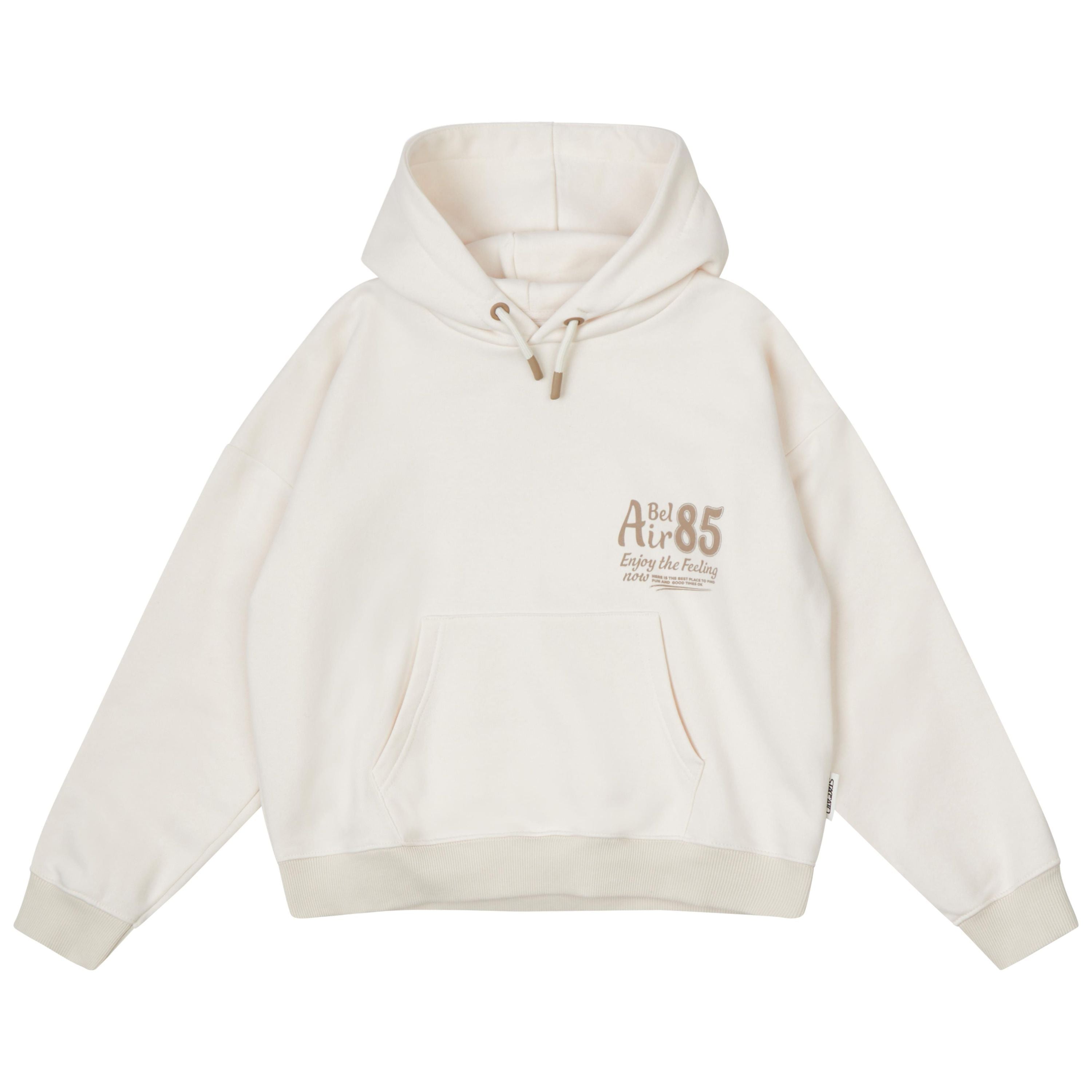 Sweathoodie mit Backprint - 214 LIGHT BEIGE - Beige