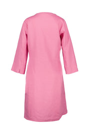 Freizeitkleid Midi aus Leinen - 415 PINK - Rosa
