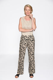 Leinenhose Wide Leg - 248 NATUR COMBO - Beige