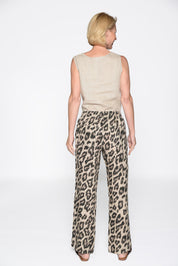 Leinenhose Wide Leg - 248 NATUR COMBO - Beige