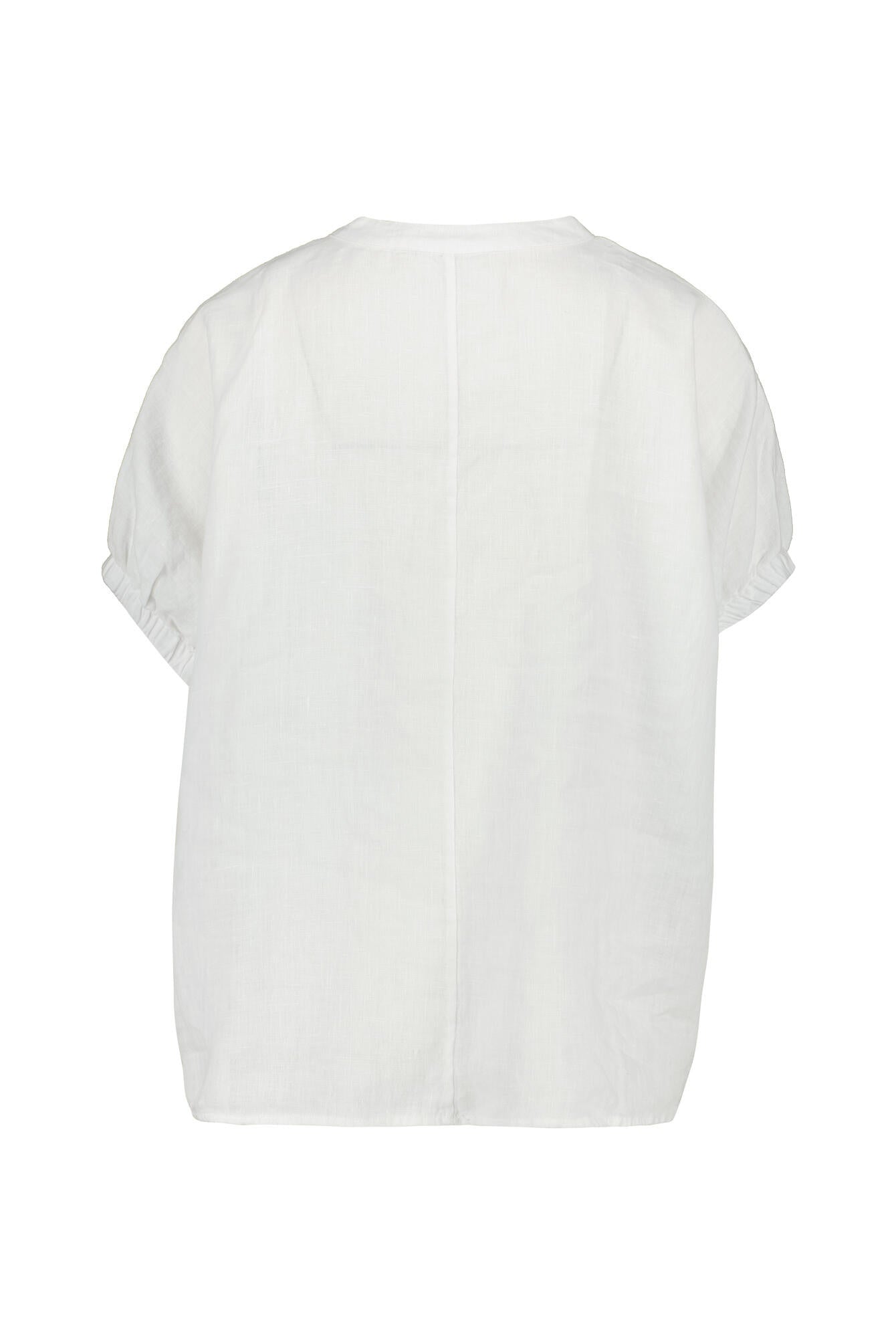 Leinenbluse kurzärmelig - 101 101 WHITE - Weiß