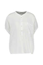 Leinenbluse kurzärmelig - 101 101 WHITE - Weiß