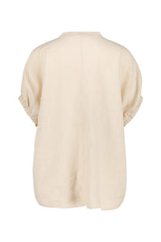 Leinenbluse kurzärmelig - 209 209 SAND - Beige