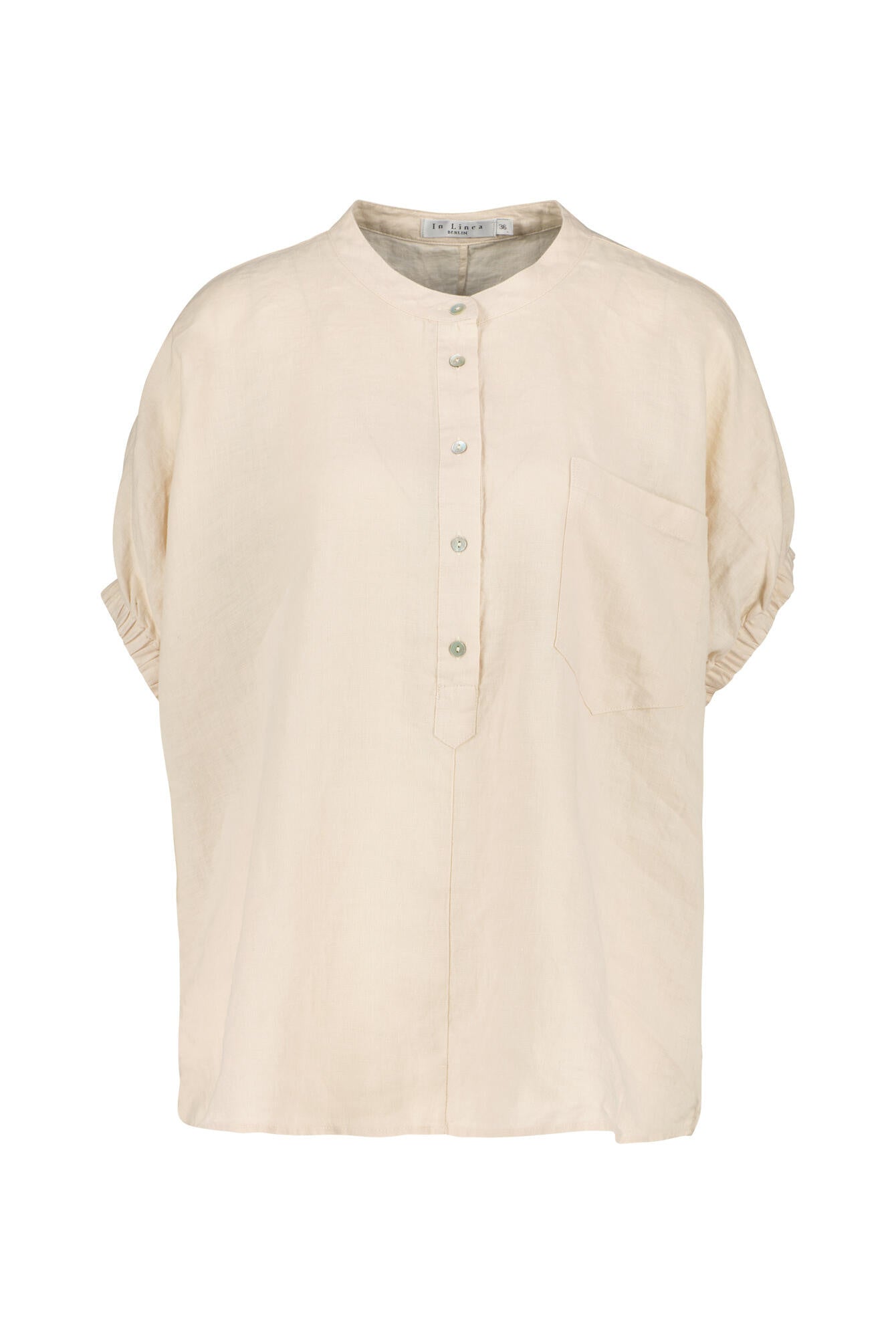 Leinenbluse kurzärmelig - 209 209 SAND - Beige