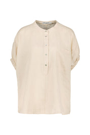 Leinenbluse kurzärmelig - 209 209 SAND - Beige