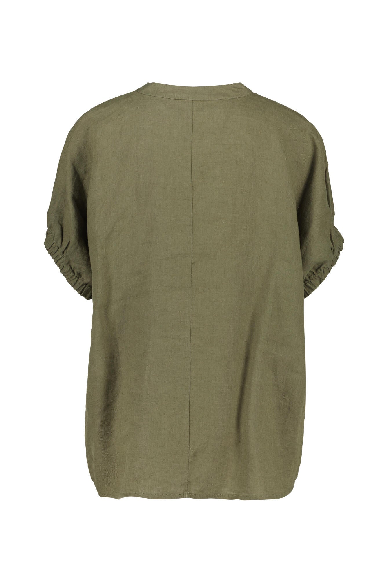 Leinenbluse kurzärmelig - 550 550 OLIVE - Grün