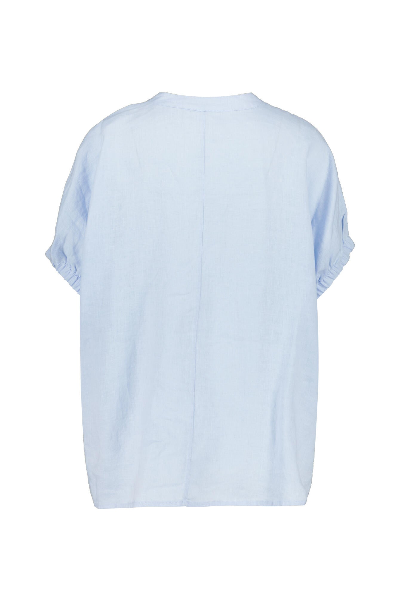 Leinenbluse kurzärmelig - 601 601 BLUE - Blau