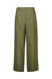 Leinenhose Wide Leg - 550 550 OLIVE - Grün